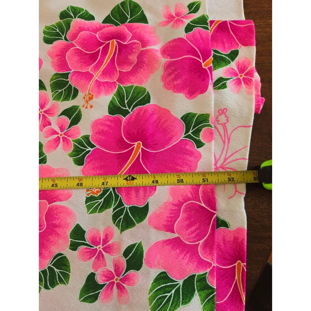 VTG Rare Pomare Hawaiian Sleeveless Cotton Dress Empire Waist Back Pleated 14 - Picture 13 of 16